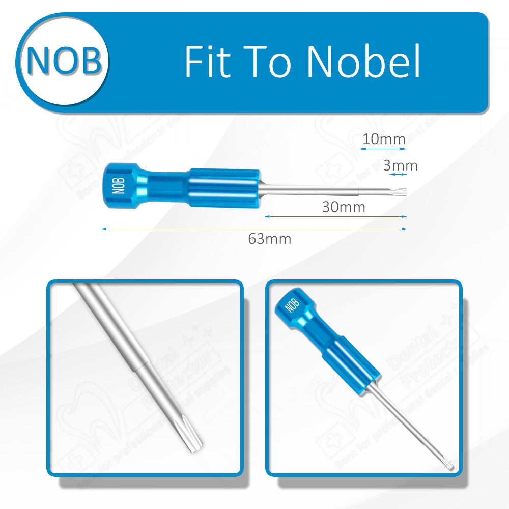 8 pcs Implant Screwdriver Denture Implant System Abutment Screwdriver Implant Screw Drivers Kit with Steel Stand Box