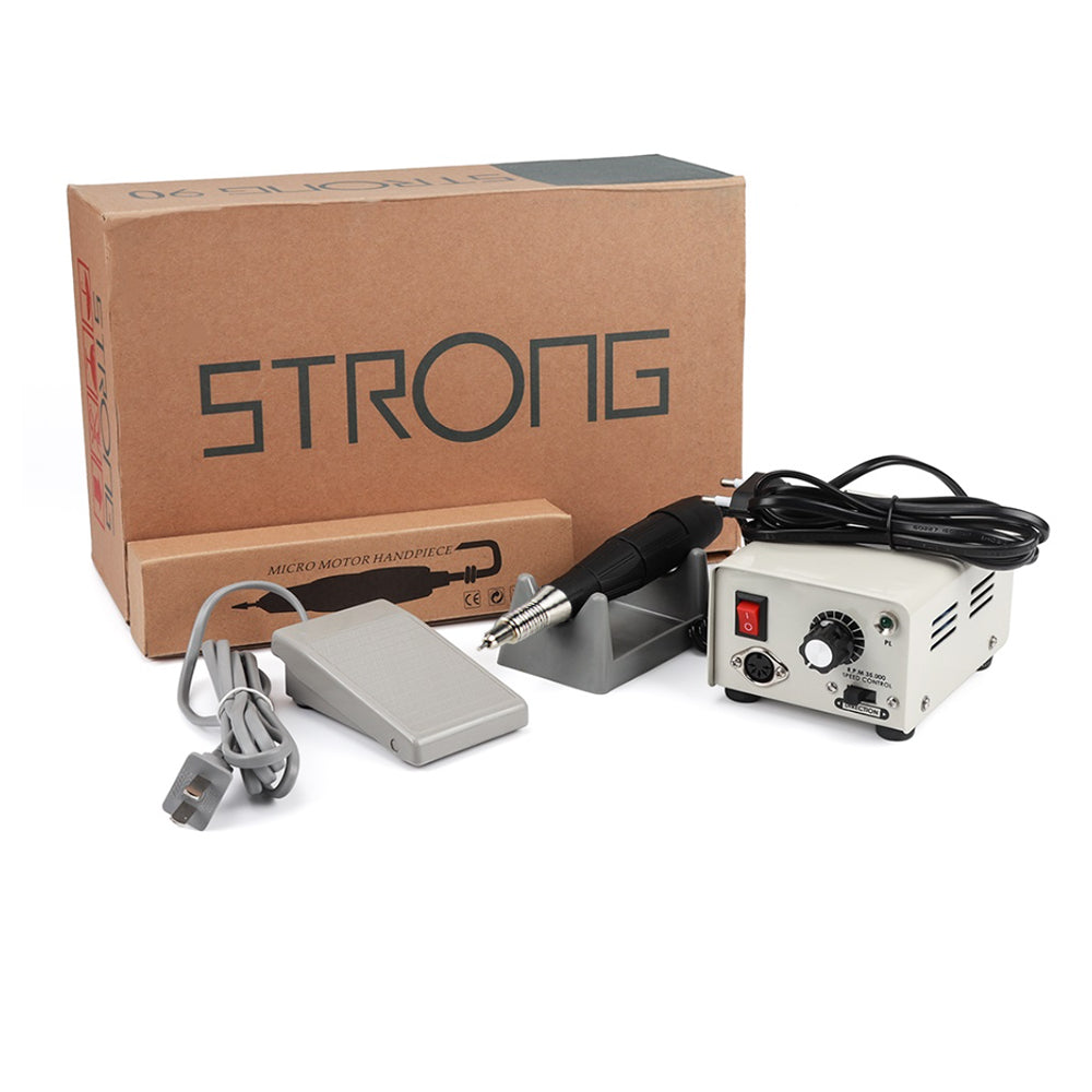 65W Strong 90 Control Box Strong 210 35K 102L Handpiece for Manicure Pedicure Nail Drill Apparatus for Manicure Machine Tool for Dental Lab