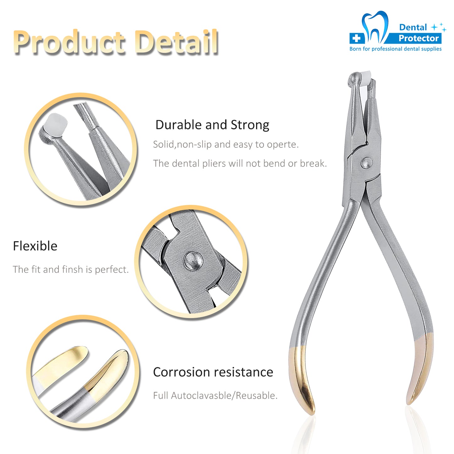 Dental Adhesive Removing Pliers, Orthodontic Bandage Remover Forceps Dental Surgical Instrument Tool Tooth Pulling Kit for Dentist - Easy to Use and Portable
