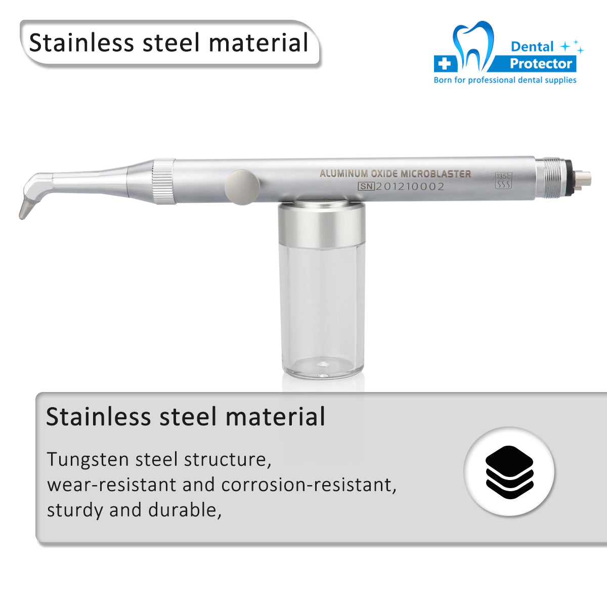 AU-M Dental Aluminum Oxide Air Abrasion Polisher Dental Alumina Microblaster Dental Sandblasting Equipment with/without Tube