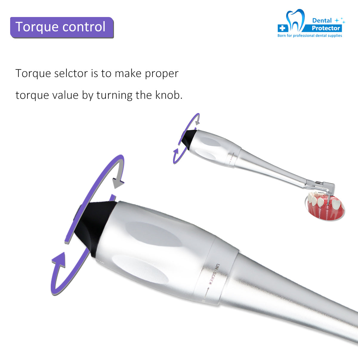 Dental Low Speed Handpiece Implant Torque Wrench 5N-35N Drivers 2.35mm Latch Type Bits Contra Angle Universal Silver Metal Box