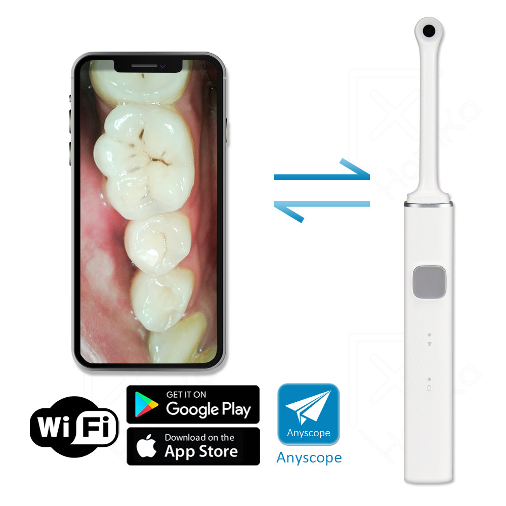 PROTECTOR WiFi Dental Camera HD Intraoral Endoscope Mini Camera LED Light Dentist Oral Real-time Video Dental Tools For Family Health & Personal Care 360° Borescope View By Android/IOS