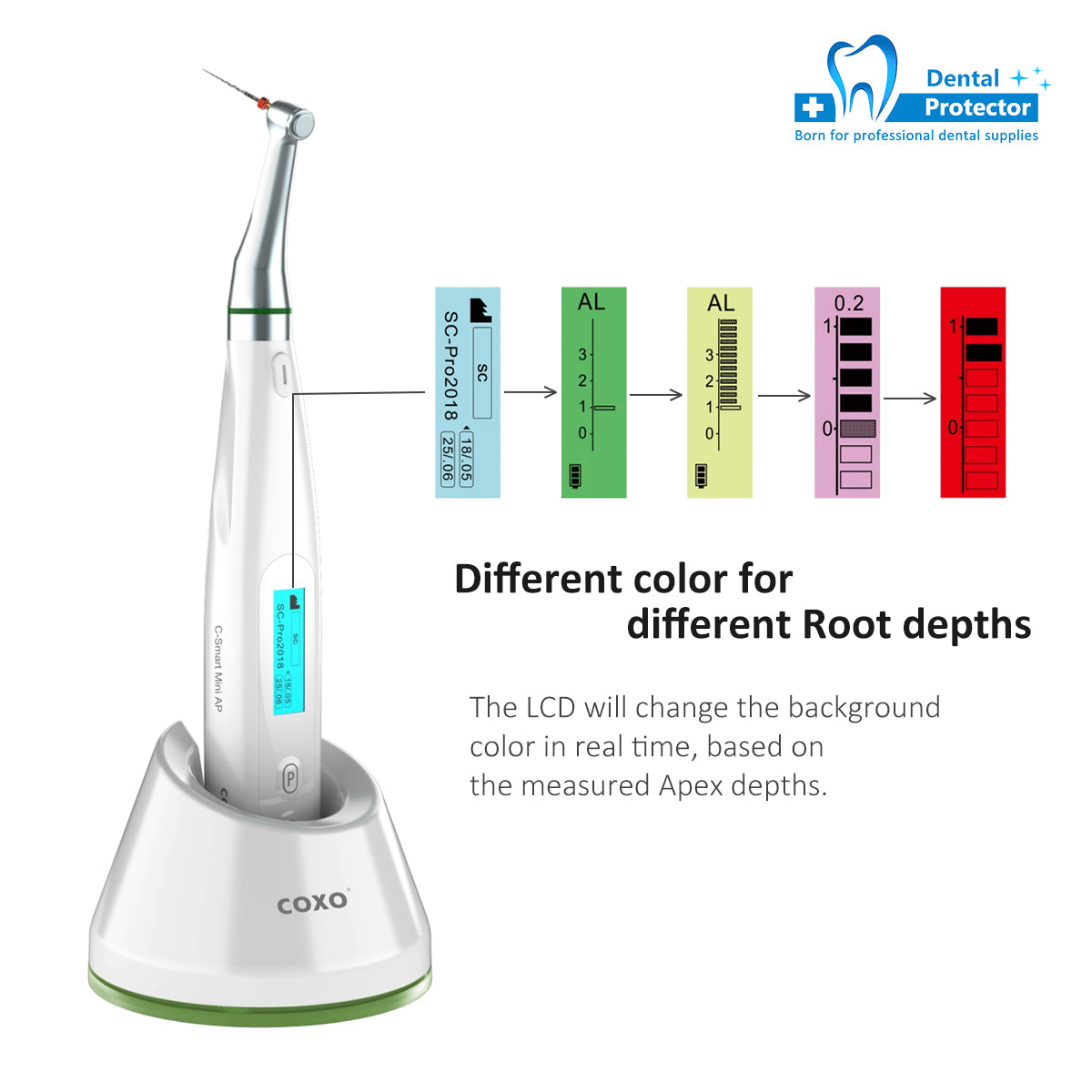 COXO C-smart mini AP Dental Wireless Endo Motor & Apex Locator 2 in 1 , Reciprocation System .