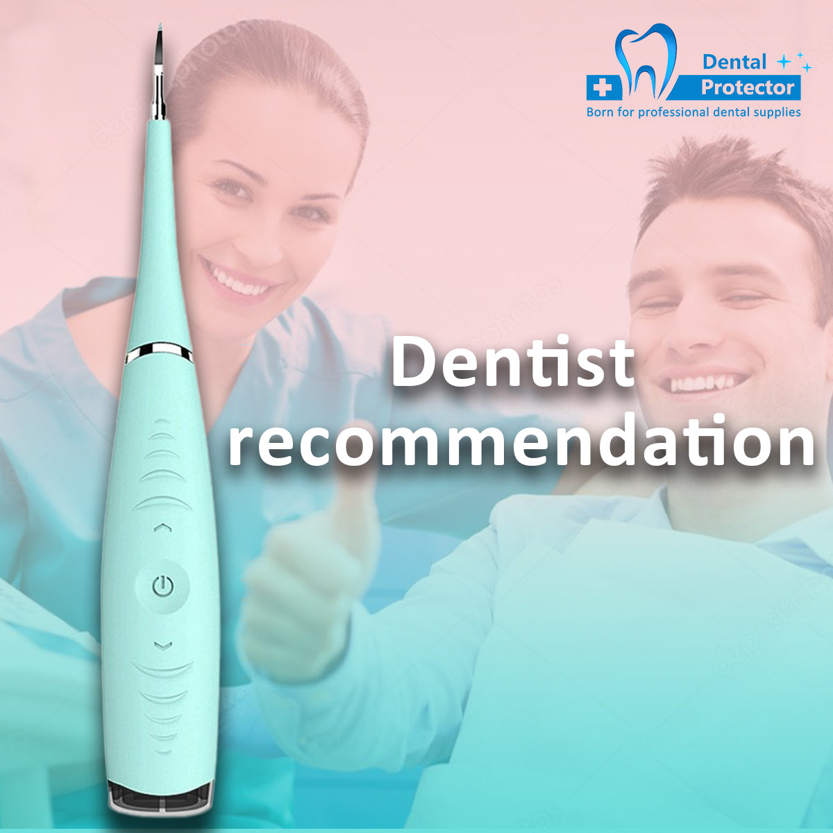 PROTECTOR Portable Electric Sonic Dental Scaler ToothC Tooth Stains Tartar Tool Dentist Whiten Teeth Health Hygiene white