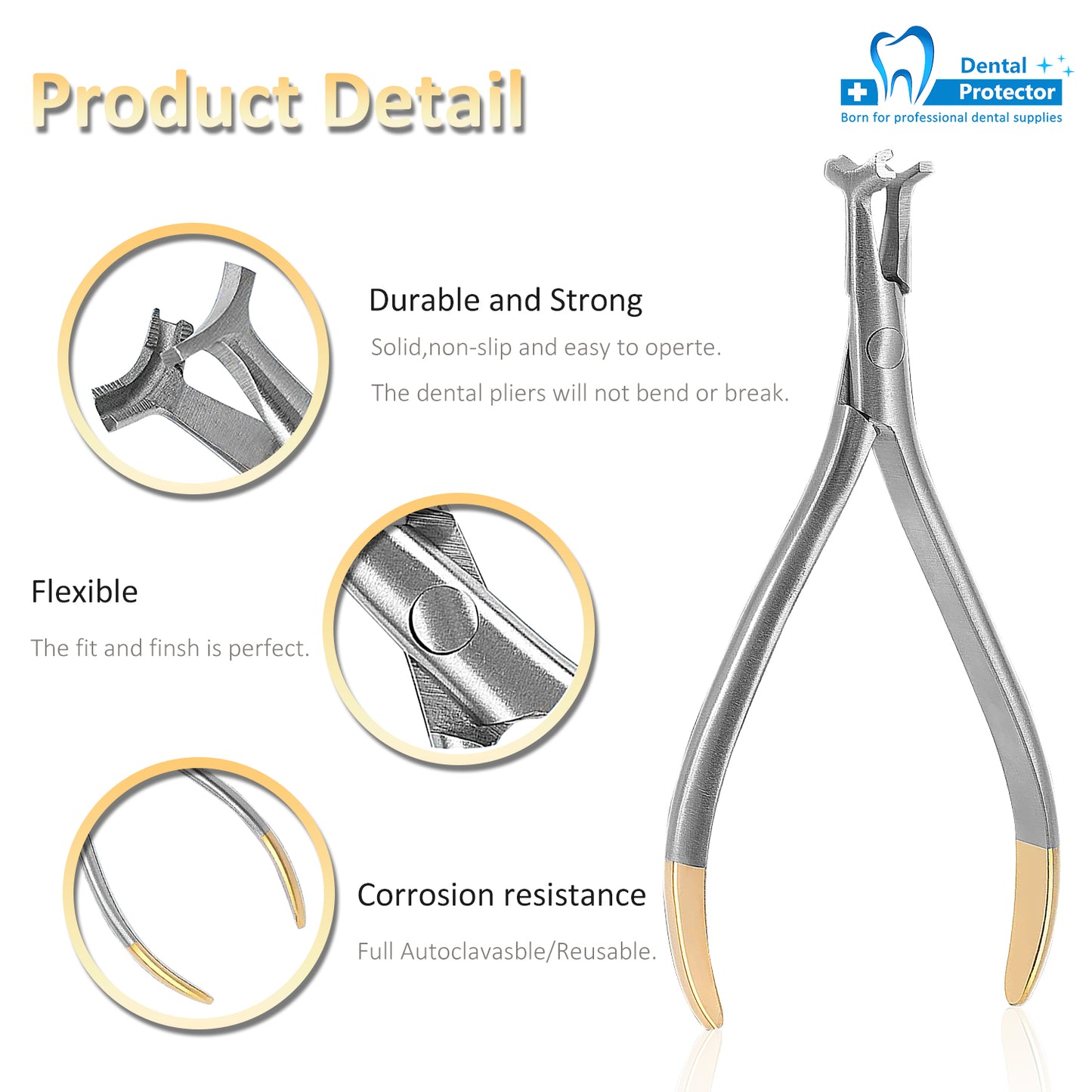 Dental Distal End Bending Plier, Orthodontic NiTi Bender Forceps Hammerhead Dental Tools Instrument