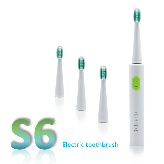 PROTECTOR Sonic Electric Toothbrush Rechargeable USB Charge 4 Pcs Replaceable Heads Timer Teeth Tooth Brush Waterproof