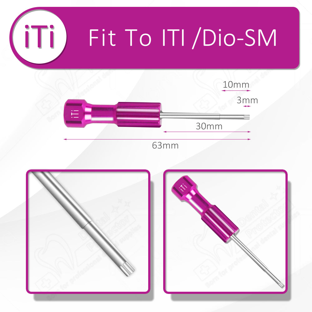 8 pcs Implant Screwdriver Denture Implant System Abutment Screwdriver Implant Screw Drivers Kit with Steel Stand Box