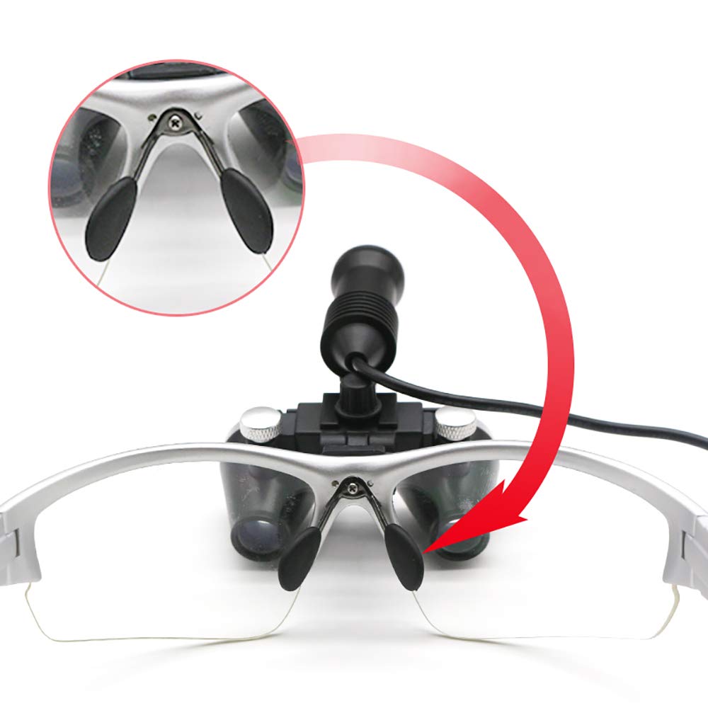 2.5X/3.5X 420 Mm Dental Loupe Magnifier Binocular Magnifier Surgery Surgical Medical Operation Loupe with Spotlight Head Light