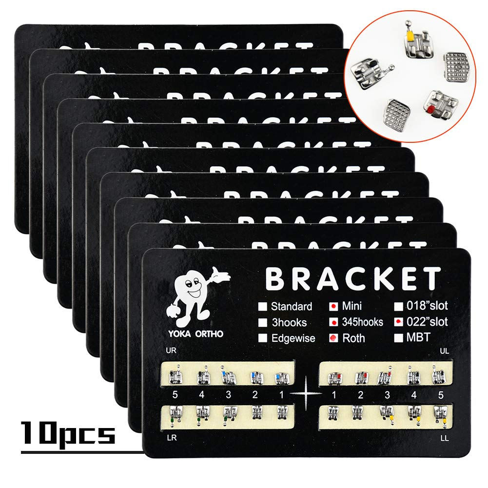 10 Sets/Pack 200 pcs of Brackets MIM Roth Mini 0.022 With Hook 3