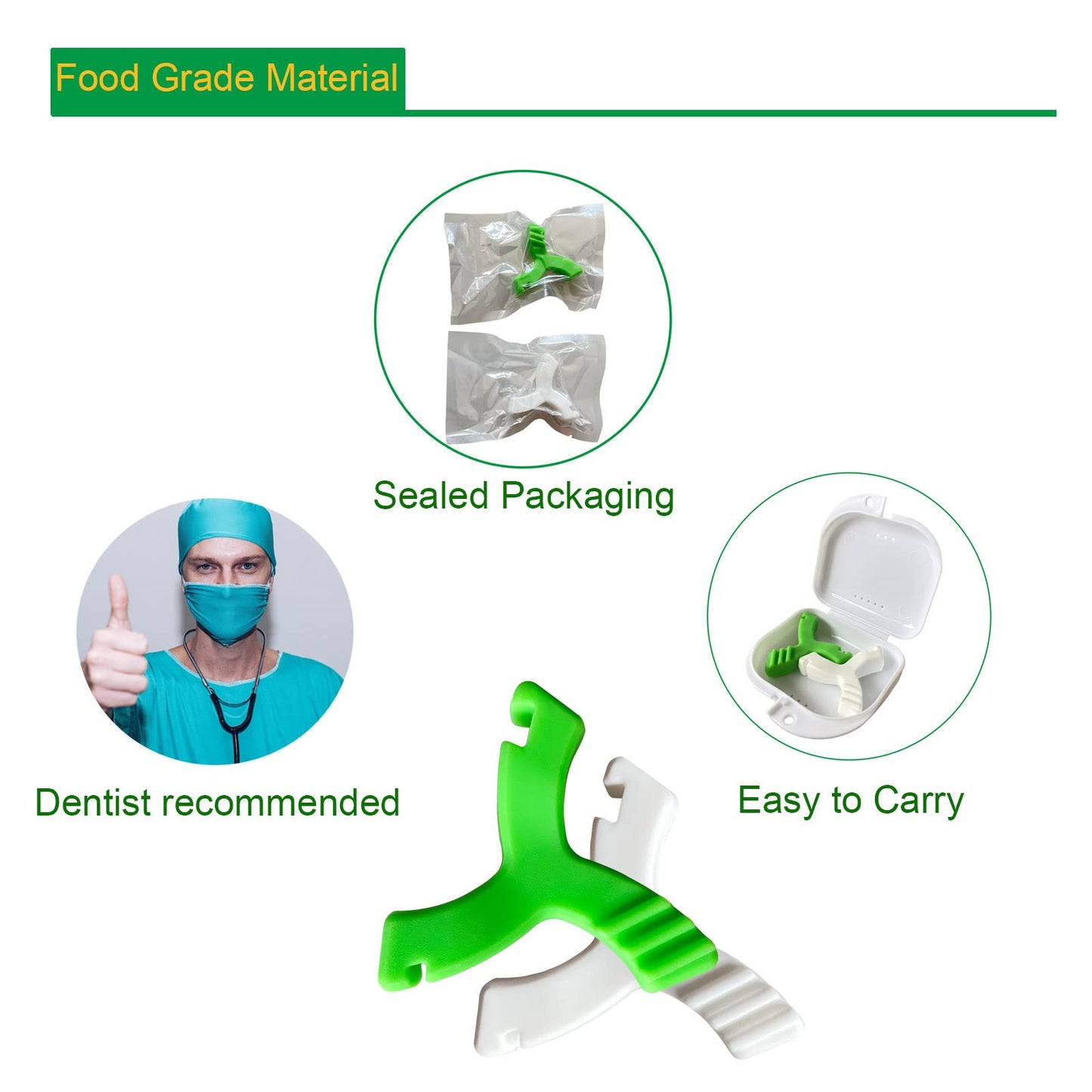 OC-6 Orthodontic Chewies,Chewies for Invisalign Aligners, Aligner Chewies for Aligner Trays Seater,Invisalign Munchies Orthodontic Dental Chewies Y-Shaped 2Pcs