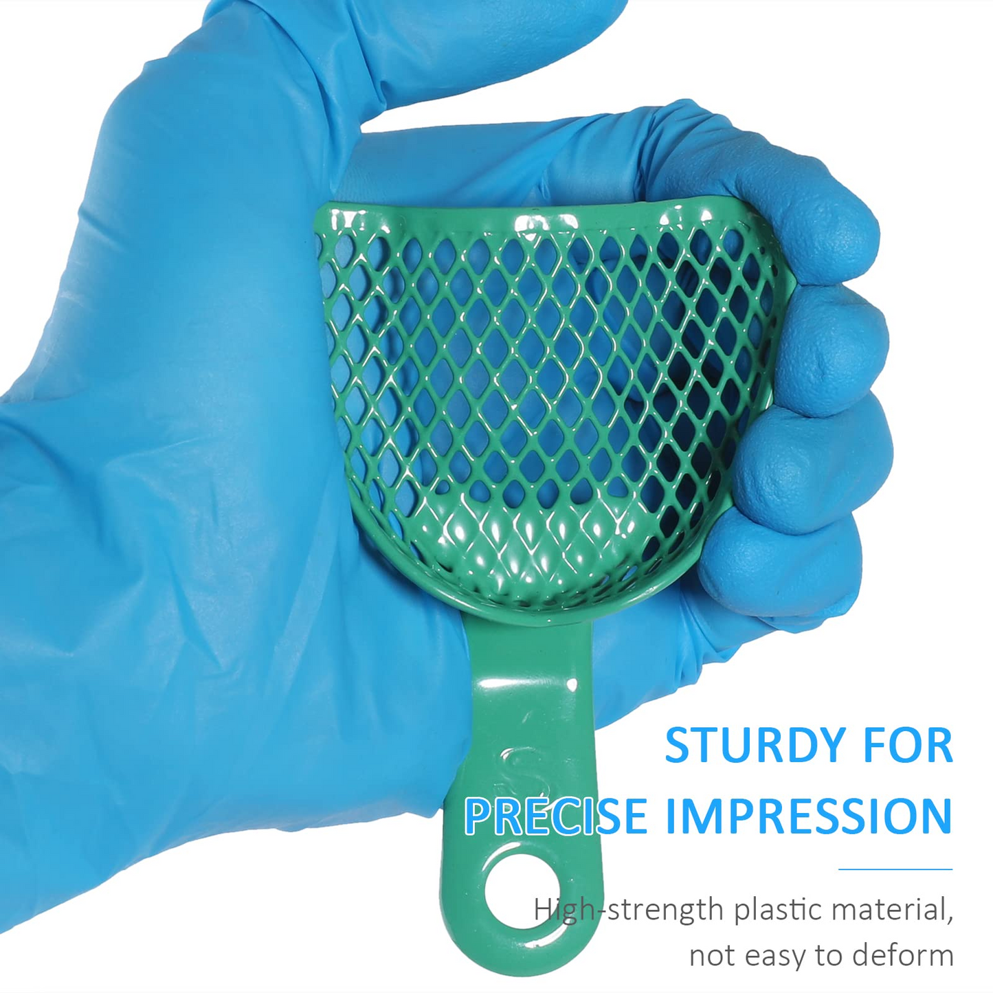 Dental Edentulous Impression Trays Professional Impression Trays for Full Denture Restoration (Pack of 3 Pair)