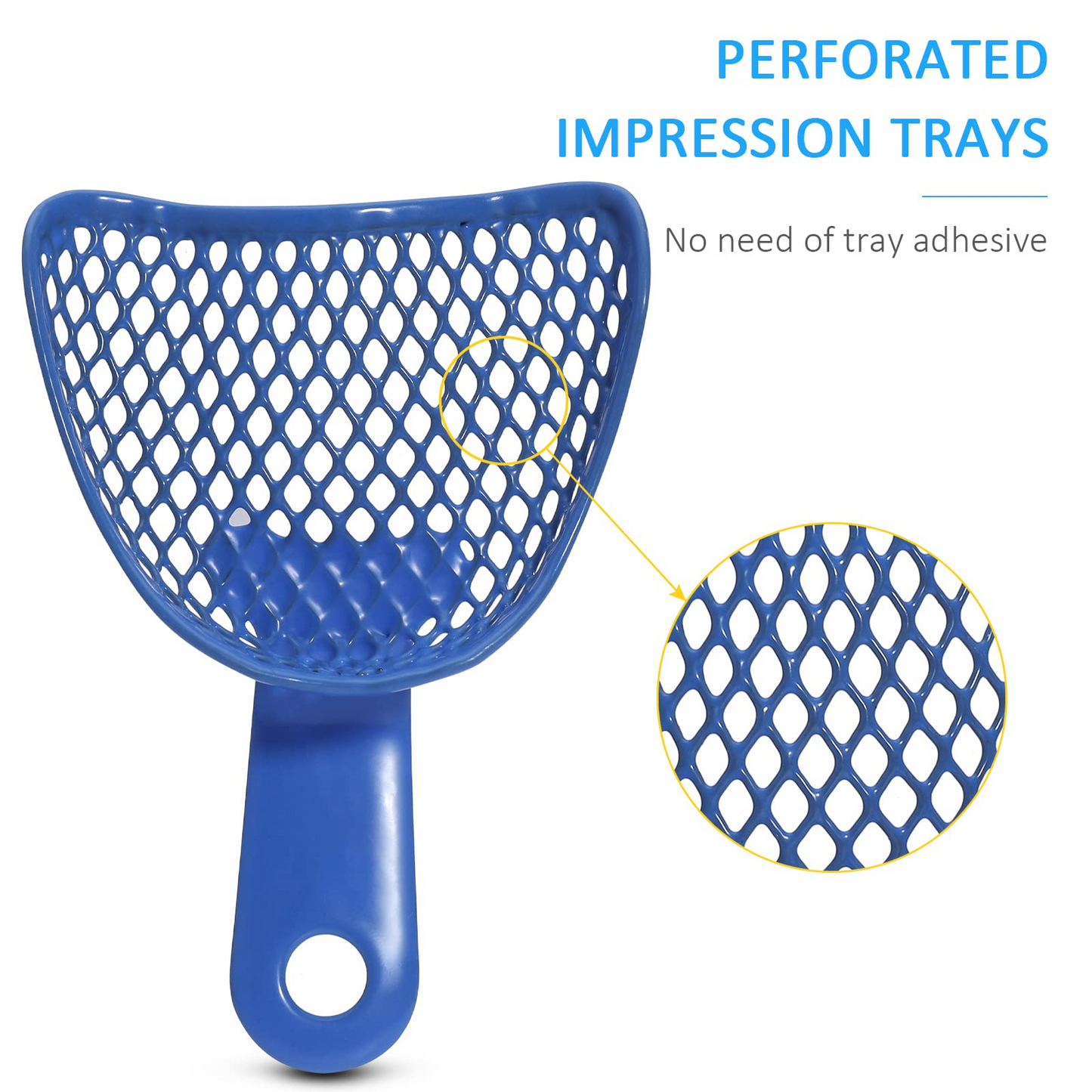 Dental Edentulous Impression Trays Professional Impression Trays for Full Denture Restoration (Pack of 3 Pair)