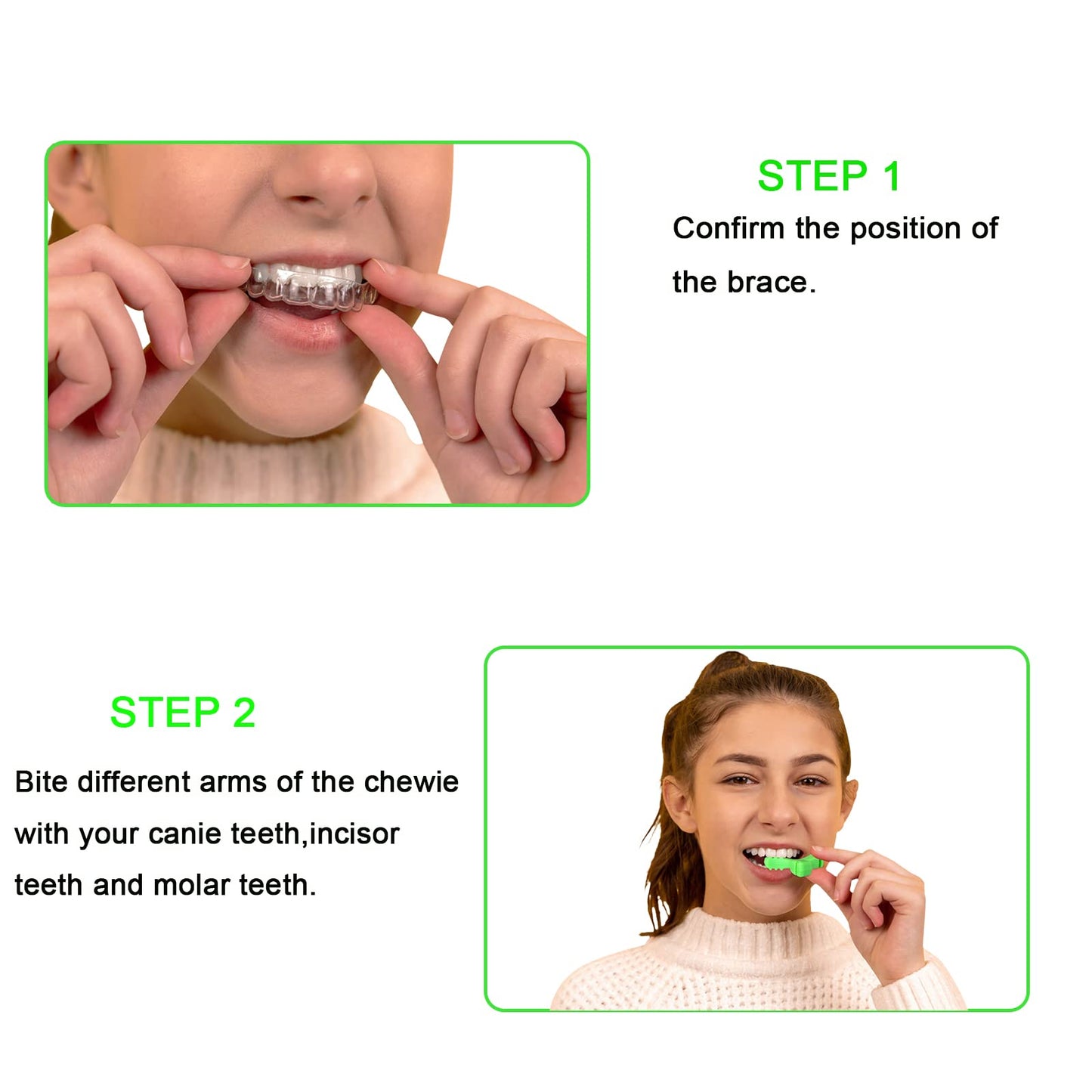 OC-6 Orthodontic Chewies,Chewies for Invisalign Aligners, Aligner Chewies for Aligner Trays Seater,Invisalign Munchies Orthodontic Dental Chewies Y-Shaped 2Pcs