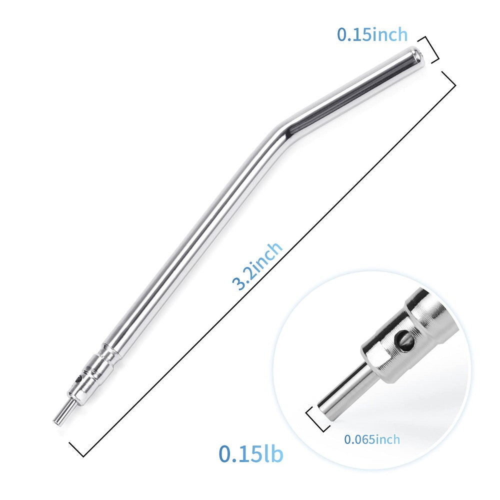 Dental 3 Way Syringe Triple Air Water Spray Syringe with 2 Metal Alloy Tips Tube Nozzles