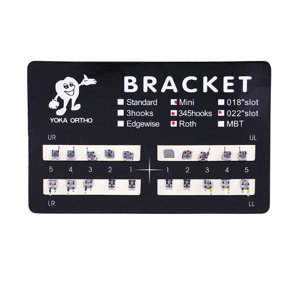 B10 200pcs/Pack Teeth Model Mini Roth Brackets Roth 022 Slot Bondable with Hook on 345