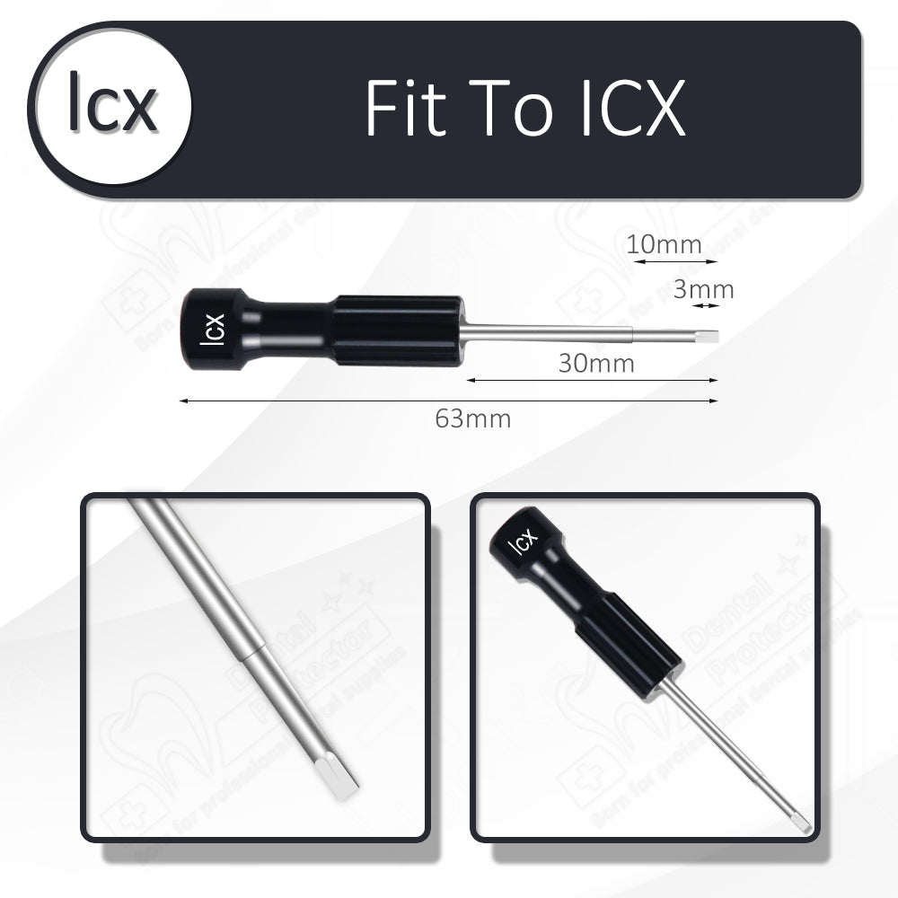 8 pcs Implant Screwdriver Denture Implant System Abutment Screwdriver Implant Screw Drivers Kit with Steel Stand Box