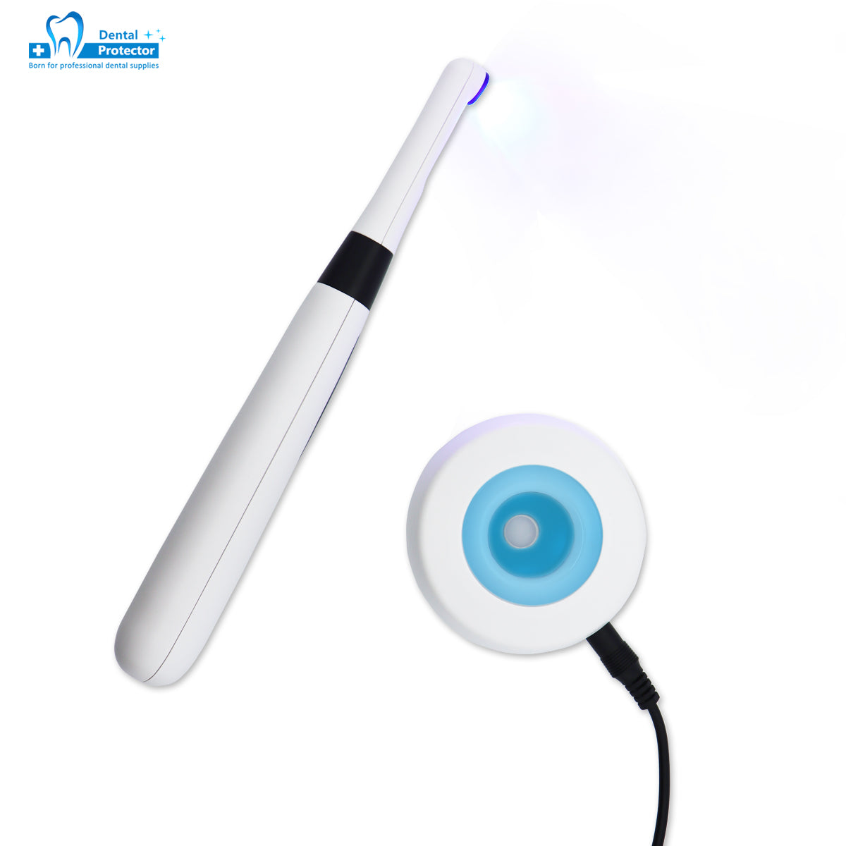 Wireless LED Dental Orthodontics Curing Light Rechargeable High Power Dentist Cure Lamp With 4 Optical Fiber