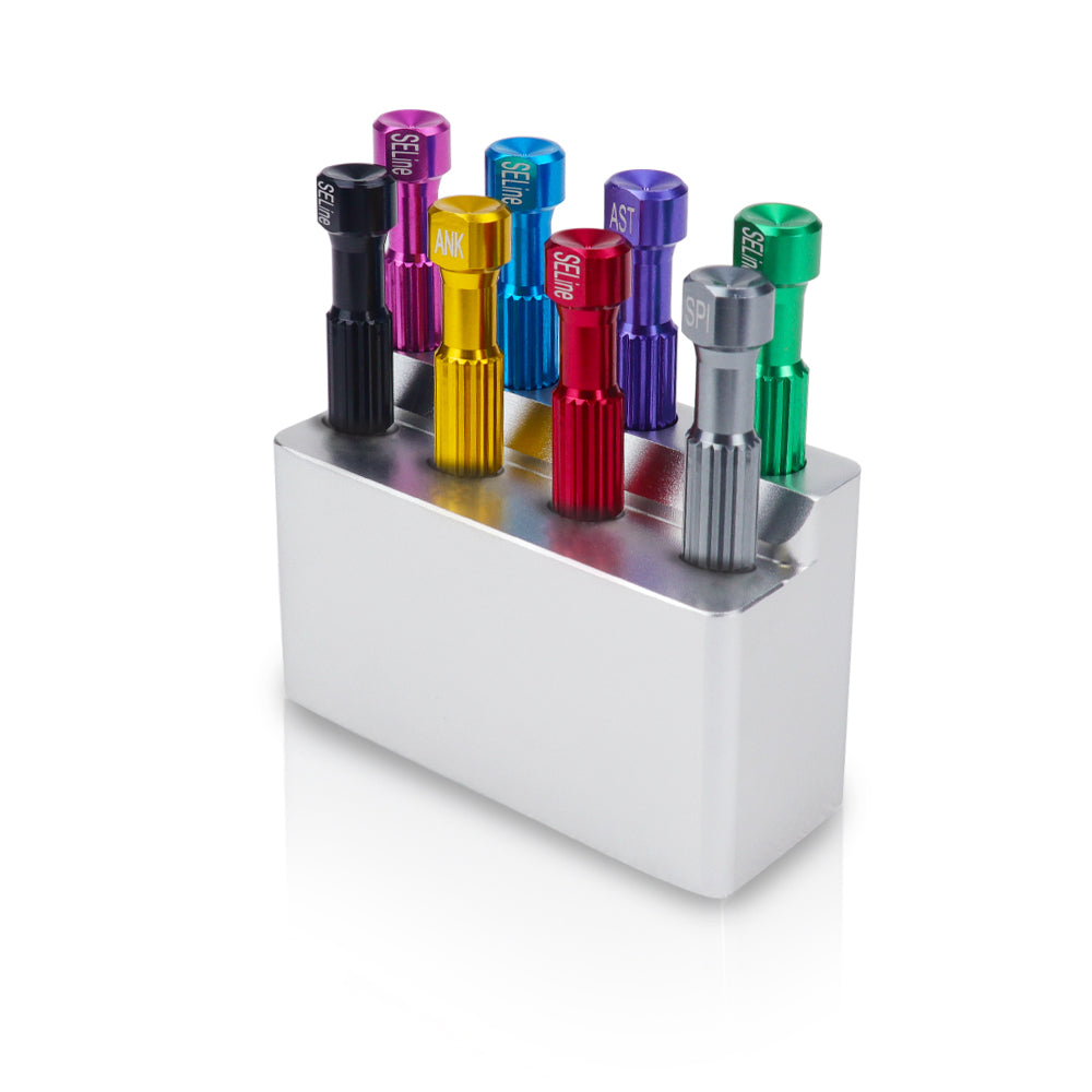 8 pcs Implant Screwdriver Denture Implant System Abutment Screwdriver Implant Screw Drivers Kit with Steel Stand Box