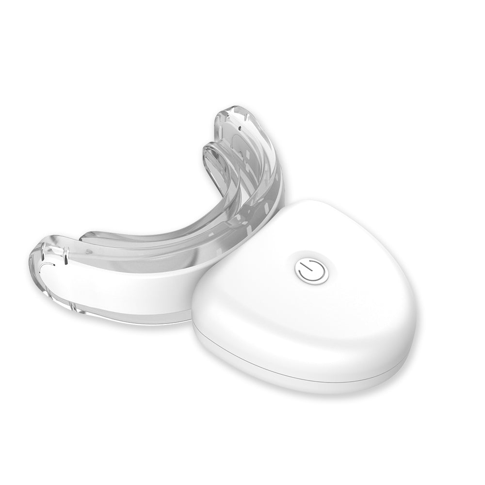 Protector Teeth Whitening Kit with LED Light at Home for Sensitive Teeth,Professional Tooth Whitener with 1xDouble-Sided Silicone Mouth Tray,3xTeeth Whitening Gel, Magnetic charging, Safely and Effectively Whitens in 15 Minutes