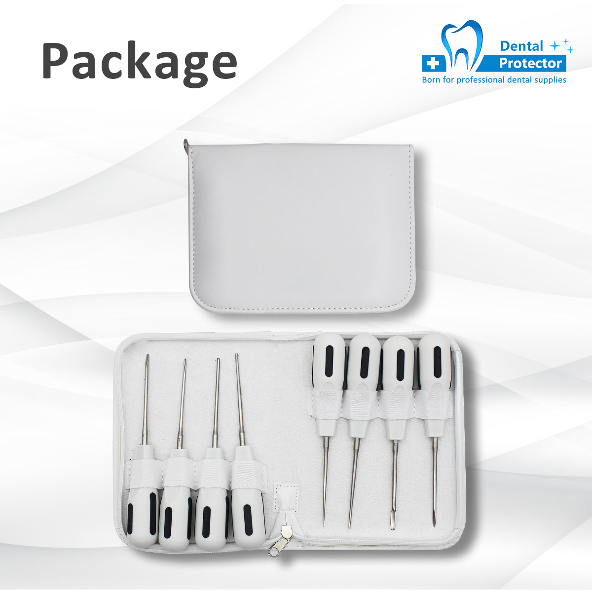 PROTECTOR Tooth Extraction Elevators Kit Dental Minimally Invasive Forceps Stainless Steel Oral Surgery Tools Dentist Lab Tools