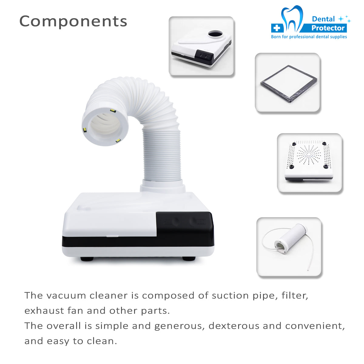 Small Mini New Dental Mirco Motor Vacuum Cleaner Strong Suction Low Nioce Silent Portable Dental Suction Machine Unit