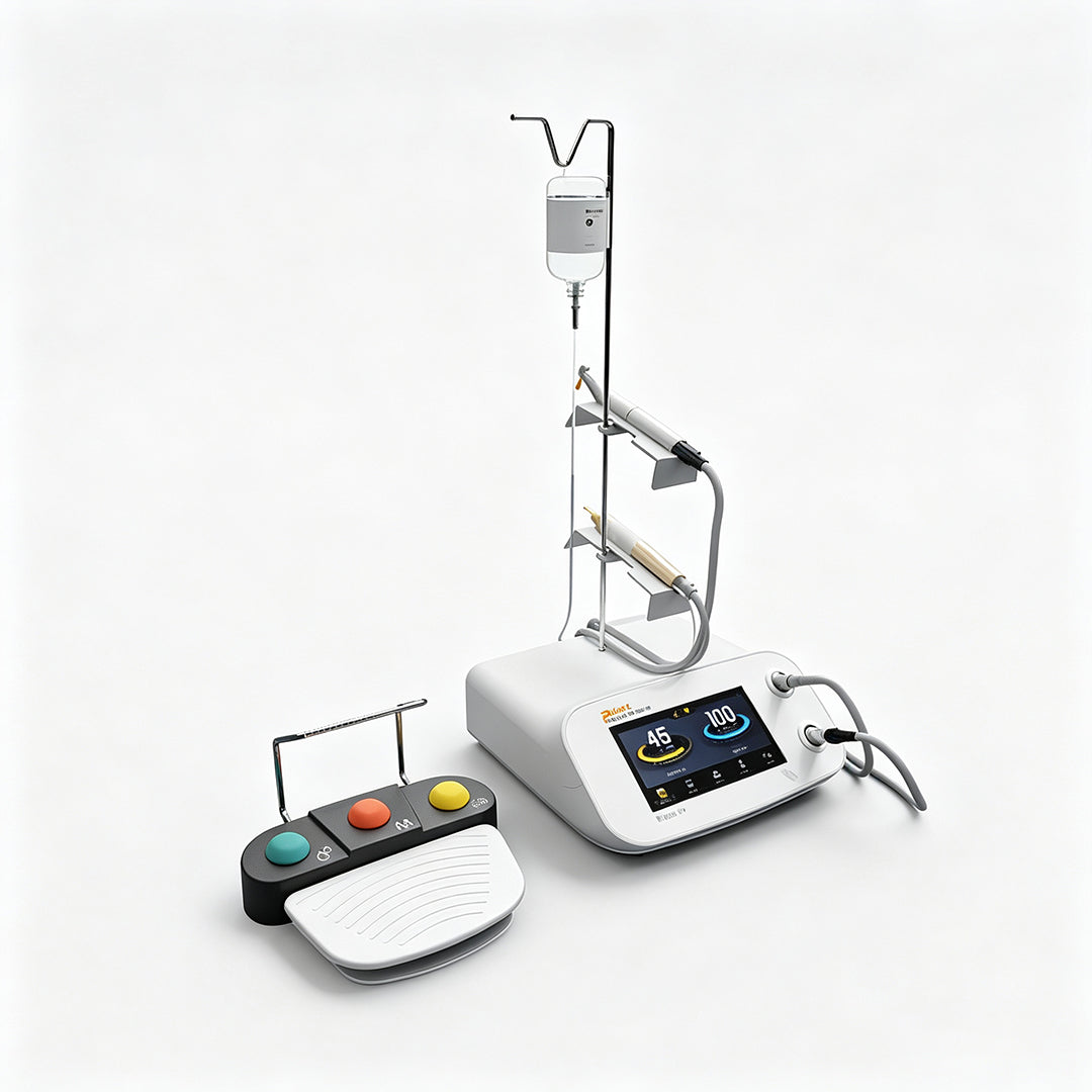 PROTECTOR PUWA Piezo I+ Ultrasonic Dental Unit with 7-Inch HD Touch Screen, LED Handpiece, 5-Rotor Peristaltic Pump and Wireless Bluetooth Foot Pedal for Dental Lab Processing and Professional Training
