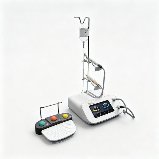 PROTECTOR PUWA Piezo I+ Ultrasonic Dental Unit with 7-Inch HD Touch Screen, LED Handpiece, 5-Rotor Peristaltic Pump and Wireless Bluetooth Foot Pedal for Dental Lab Processing and Professional Training