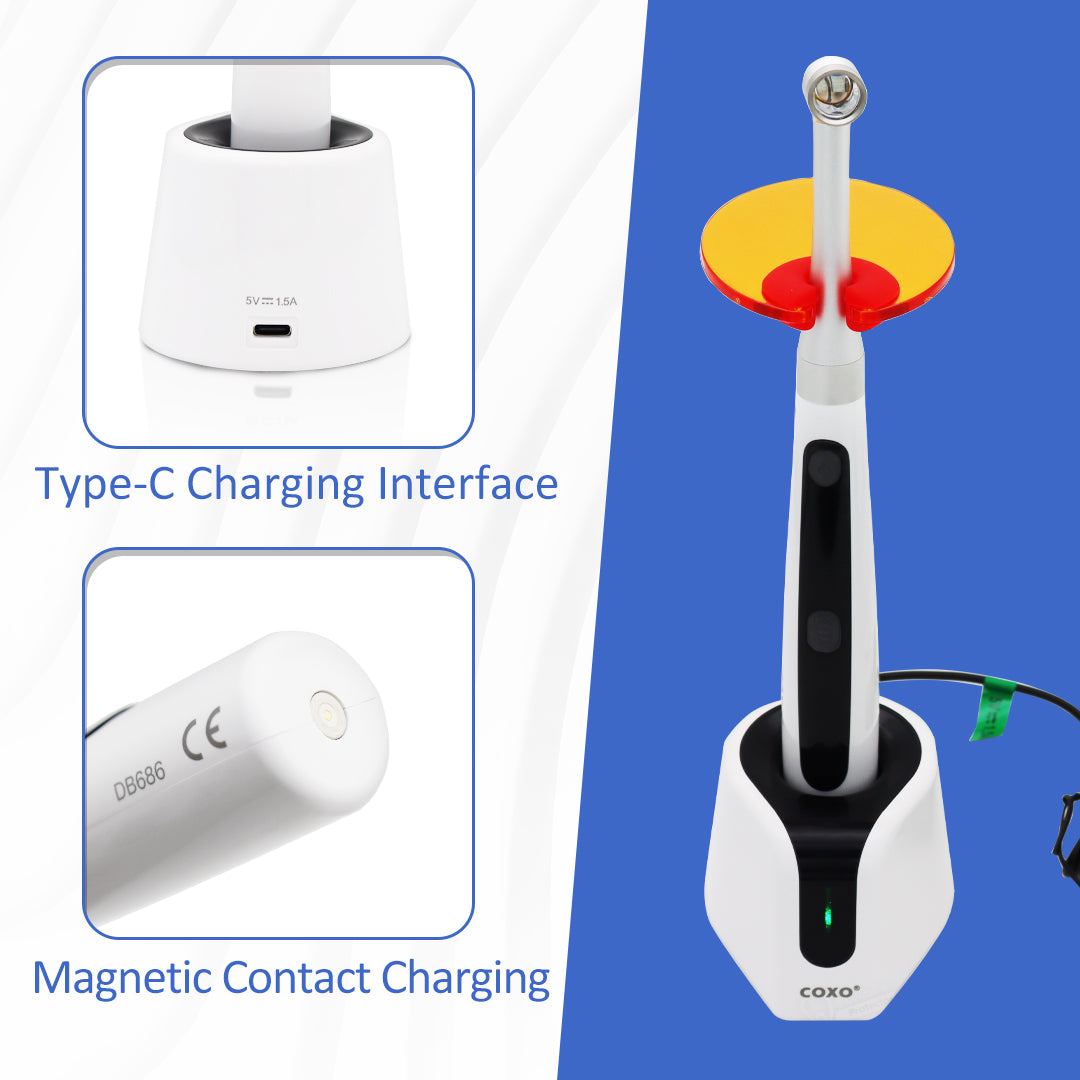 COXO DB686 Q1 Curing Light - Three Curing Modes, Fast Charge, Easy Installation, and Reliable Performance for Dental Clinics