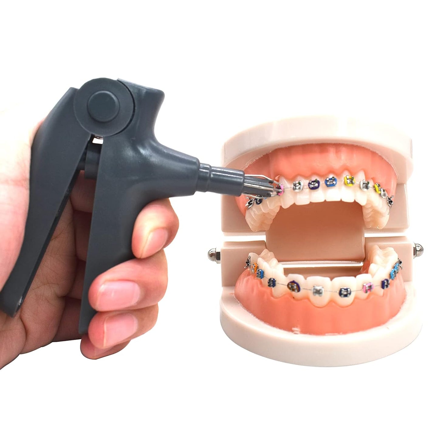 Dental Ligature Tie Gun,Ligature Ring Placement Tool,Dispenser Shooter Rubber Band Holder Orthodontic Composite Gun