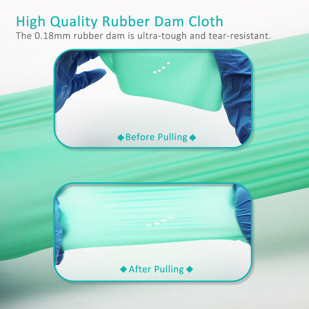 Dental Rubber Dam - High Quality Latex, Durable and Tear-Resistant, Available in Two Colors and Sizes