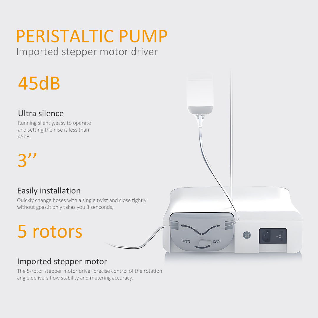 PROTECTOR PUWA Piezo I+ Ultrasonic Dental Unit with 7-Inch HD Touch Screen, LED Handpiece, 5-Rotor Peristaltic Pump and Wireless Bluetooth Foot Pedal for Dental Lab Processing and Professional Training