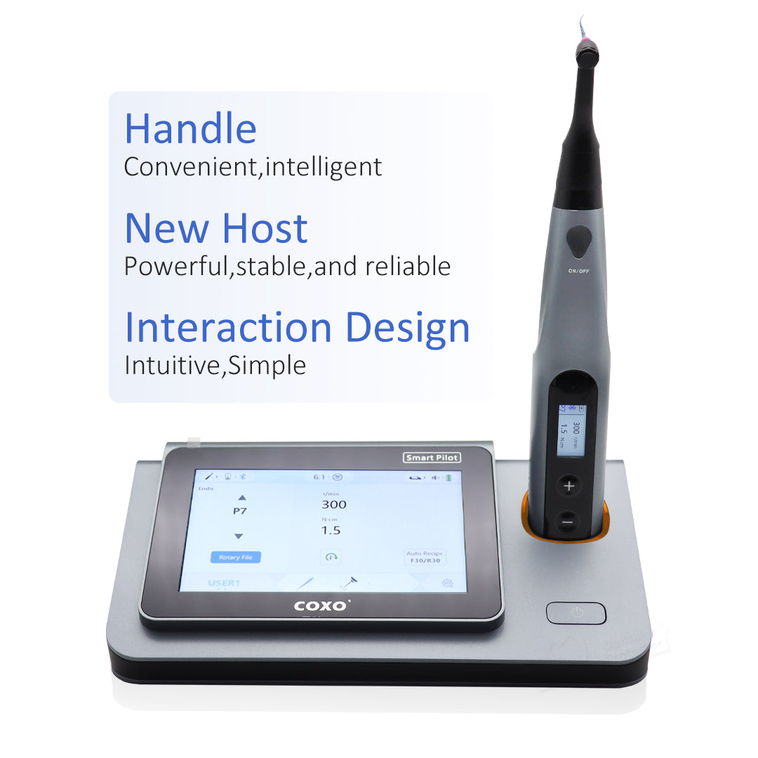 COXO Dental Wireless Bluetooth Endo motor with Apex Locator 2 in 1 C-smart Pilot with 5-inch touch screen ,build-in most of file system