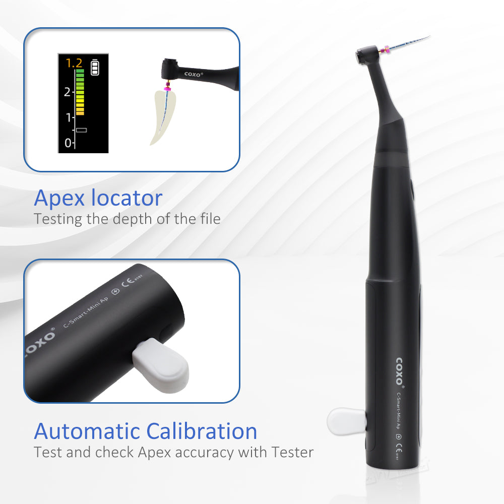 COXO C-SMART-MINI AP+ Brushless Dental Endo Motor Smart with LED Lamp 16:1 Standard Contra Angle with Apex Locator