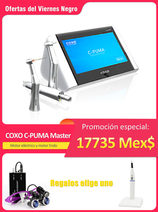 COXO C-puma Master Electric motor and Endo motor 2 in 1 ,comes with two contra angles (1:5 and 6:1)