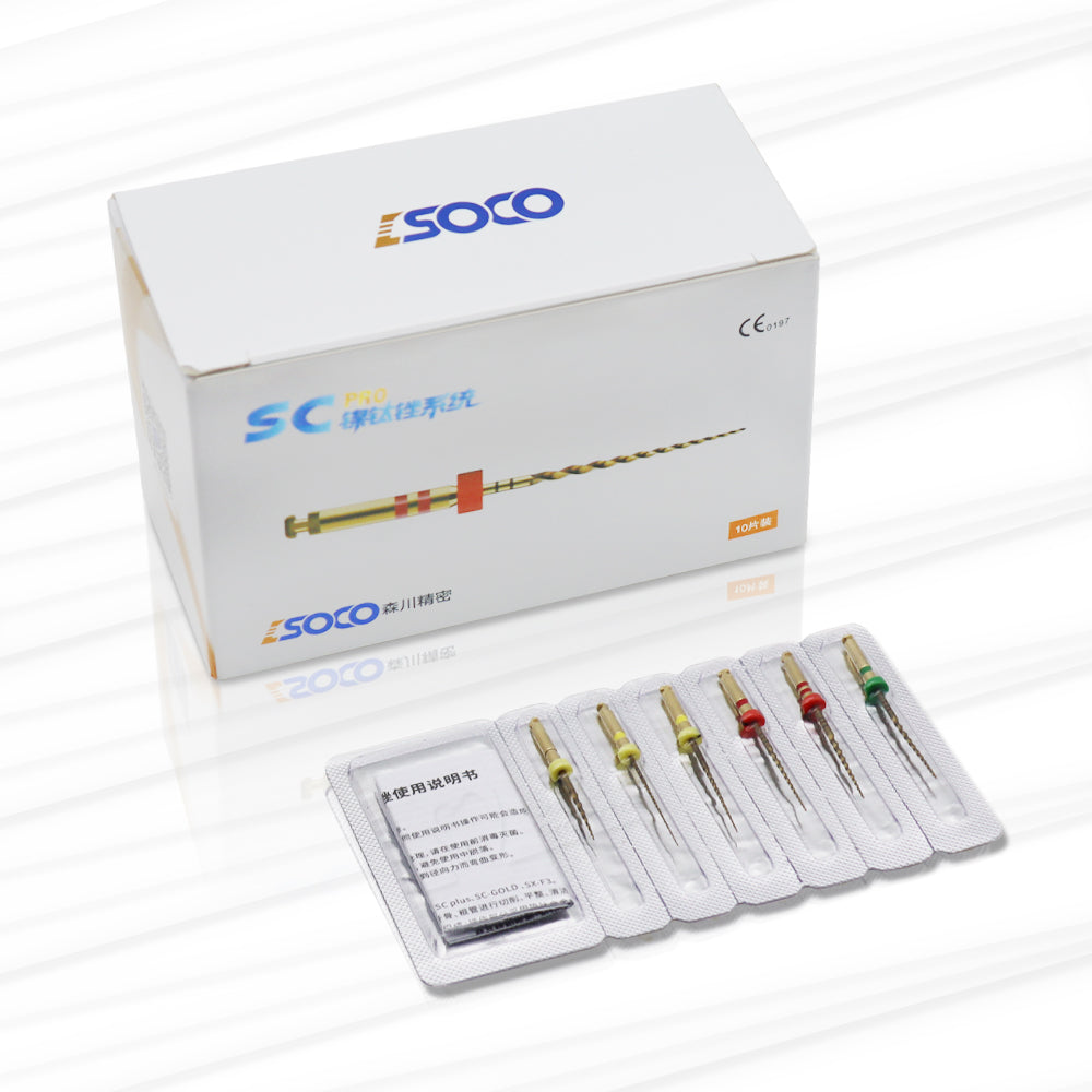 COXO SC-Pro Heat Activated Rotary Files,Gold Endodontic Files,Root Canal for Dentistry,Super cutting force,anti-broken