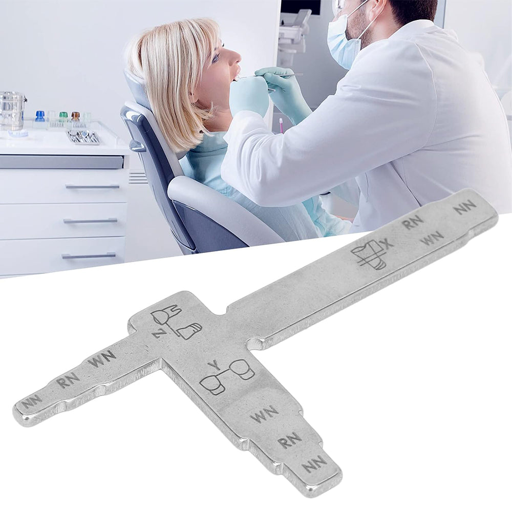 Dental Implant Measure Ruler, Stainless Steel Dental Implant Measuring Ruler T Shape, Clear Scale Heat Resistant Interdental Distance Measure Ruler