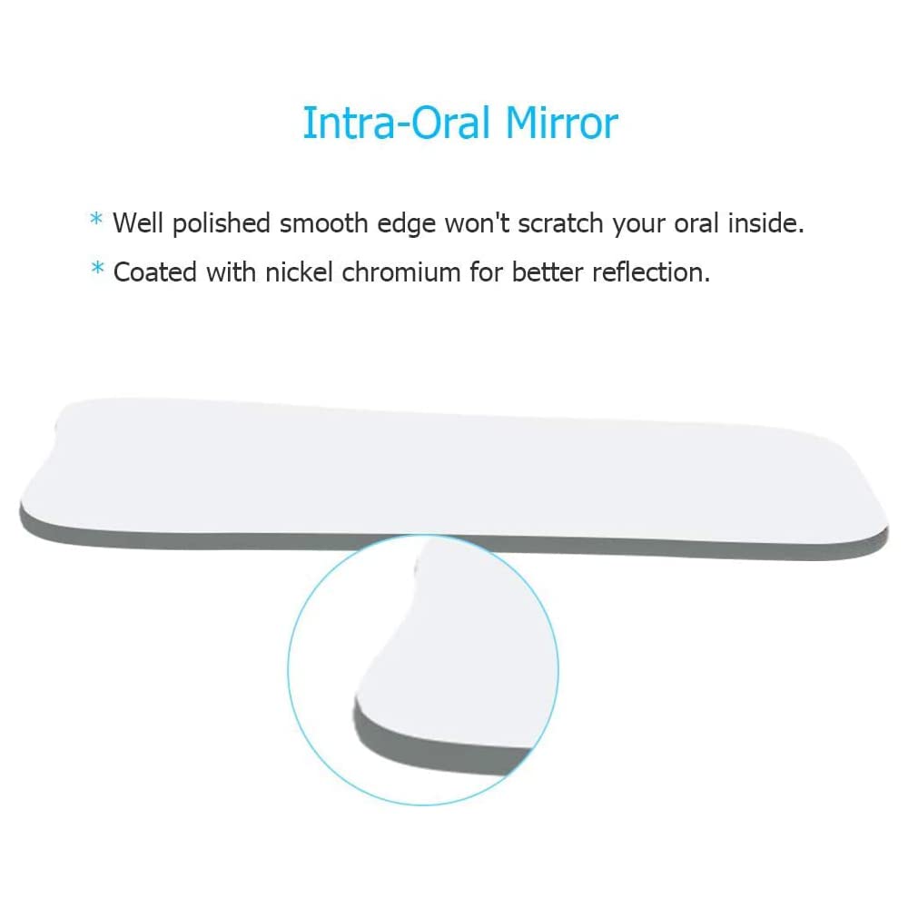 5 Pieces of Intraoral Dental Orthodontic Mirror, 2-Sided Intraoral Photographic Reflector Mirror Dental Orthodontics, Intraoral Mirrors, Contrasts Dental Photography, Intraoral Dental Orthodontic Intraoral Mirror