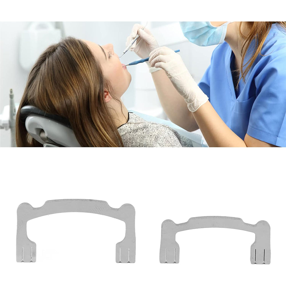 Dental Resin Polishing Strips Holder,Stainless Steel Holder for High/Low Crown Interproximal Restorative Polishing Dentist Tools Autoclavable ,2Pcs/set