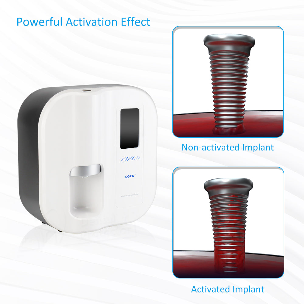 (Group purchase ,Save 200$/3500MX$ )COXO Implants UV Activator it can use vacuum ultraviolet rays to catalyze and activate the surface activity of implants. Improve the rate of osseointegration