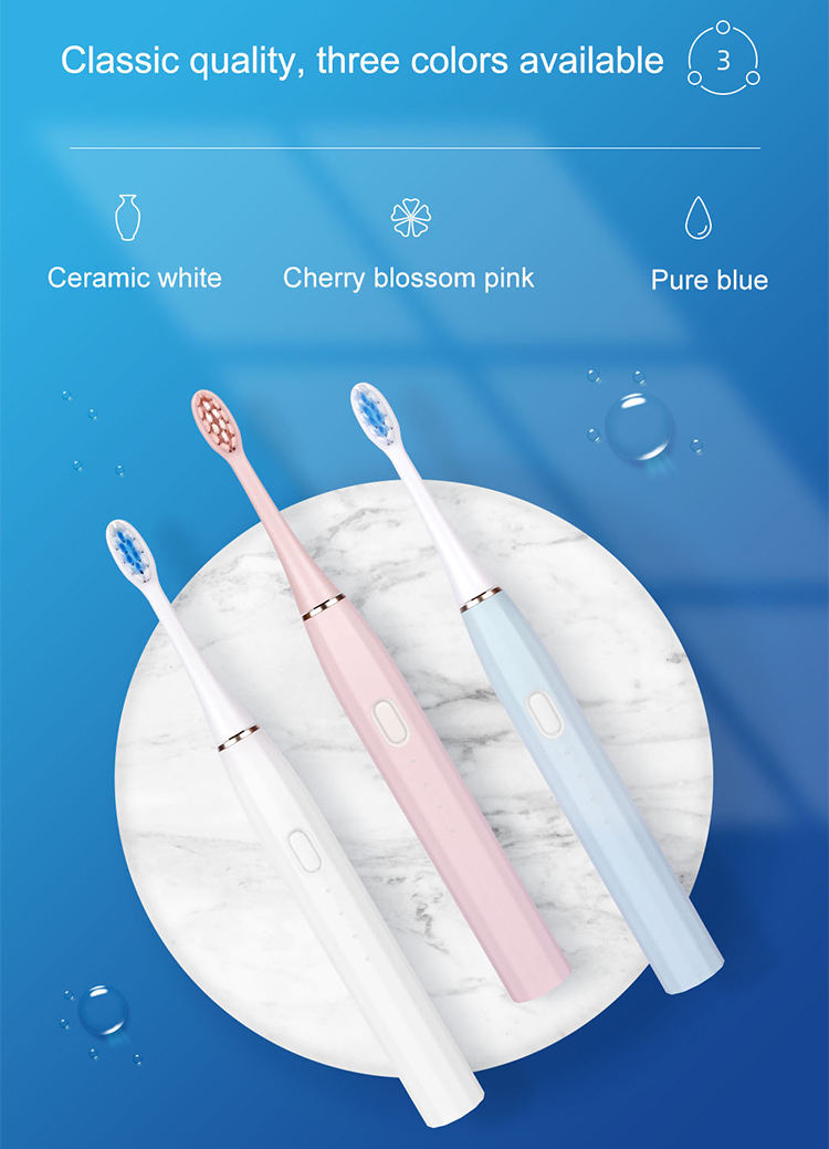 Naturelledent IPX7 Waterproof Rechargeable Automatic Sonic Electric Toothbrush Sonic Oral Care For Adults and Kids