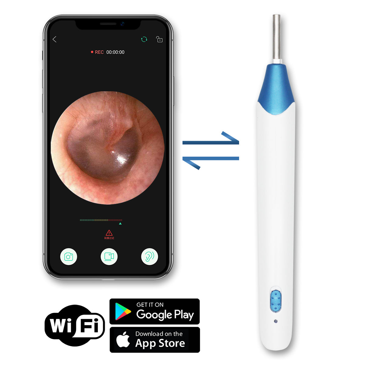 Wireless integrated WiFi 3.9mm ear endoscope HD ear spoon medical assured convenient safe waterproof camera ear canal mirror iPhone