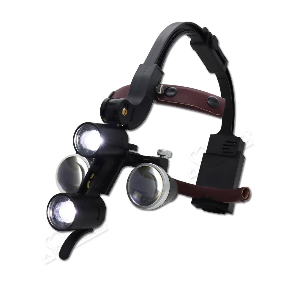 D-SLAMP  3.5X Dental Loupe Magnification Binocular Surgery Surgical Magnifier with Headlight LED Light Dentist Medical Shadowless lamp