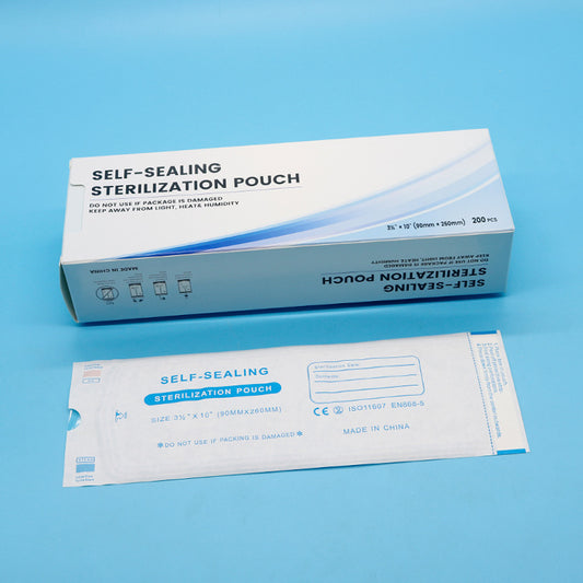 AT-BAG 200pcs/Box Dental Self-sealing Sterilization Pouches Bags Medical-grade Disposable Tattoo Dental Nail Art Accessories(90*260mm)