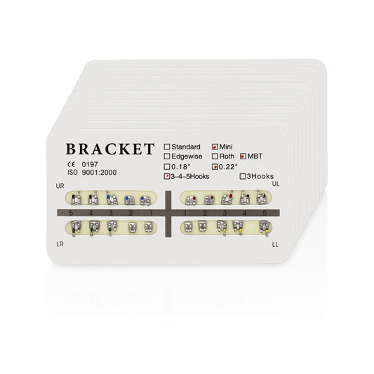 10 Sets/Pack 200 pcs of Brackets 022 inch Slot 3-4-5 Hooks Mini size MBT Metal Brackets