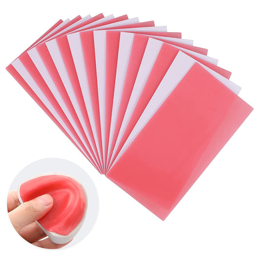Base Plate Wax Orthodontic Dental Wax Sheets 20PCS, Red Utility Bite Wax Denture Casting Wax Sheet Supply for Modelling|Filling|Lab Equipment - 12 Months Warranty