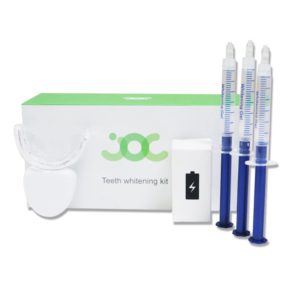 Protector Teeth Whitening Kit with LED Light at Home for Sensitive Teeth,Professional Tooth Whitener with 1xDouble-Sided Silicone Mouth Tray,3xTeeth Whitening Gel, Magnetic charging, Safely and Effectively Whitens in 15 Minutes