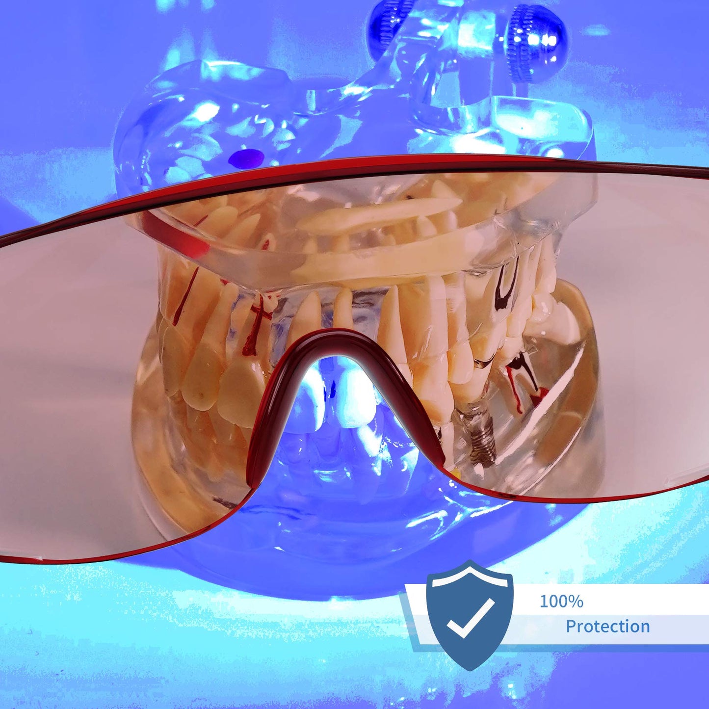 Dental Eyewear for Teeth Whitening Light, Eye Shield Safety Glasses LED Protective Goggle