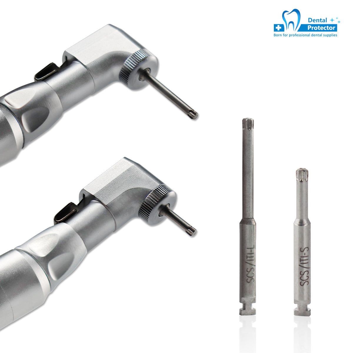 Dental Low Speed Handpiece Implant Torque Wrench 5N-35N Drivers 2.35mm Latch Type Bits Contra Angle Universal Silver Metal Box