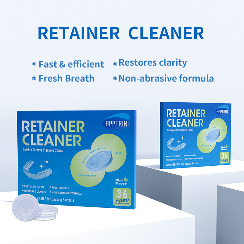 Retainer Cleaning Tablets, Denture Cleanser Tablets for Dental Appliances, Complete Clean, 36 Tablets