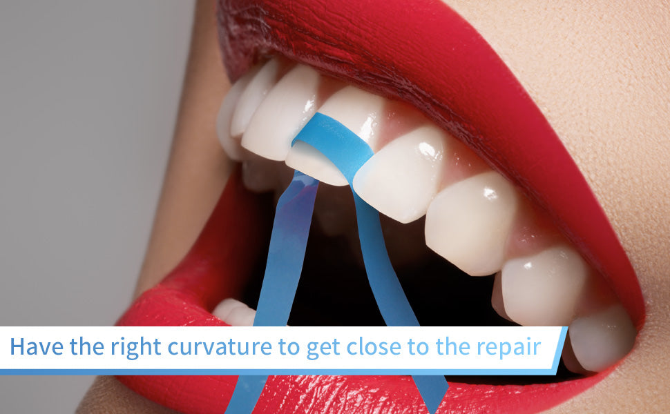 Dental Polishing Strips Teeth Abrasive & Finishing Strips 4mm x 6M, Inter-Dental Oral Care Cleaning Tool - Sanding Grinding Whitening Teeth (Blue&Pink)